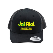 Load image into Gallery viewer, Jai Alai IPA Black Trucker Hat